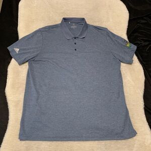 Adidas Golf‎ Mens Blue Short Sleeve Polo Shirt Size 2XL Hackfest 20’
